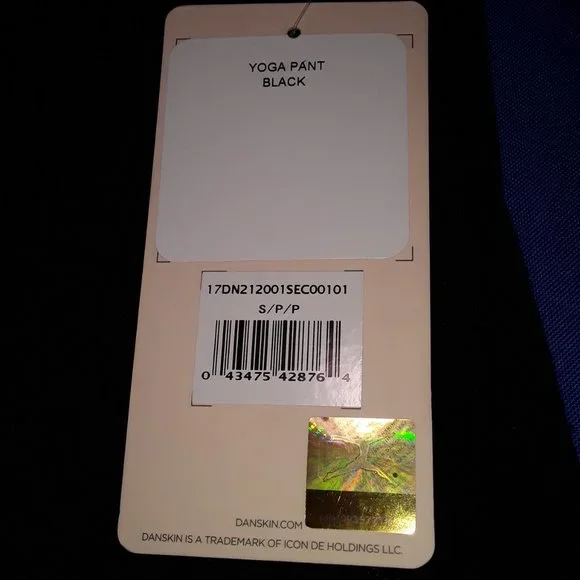 DANSKIN Black Style 2120 Small Yoga Pants NWT - Picture 3 of 8